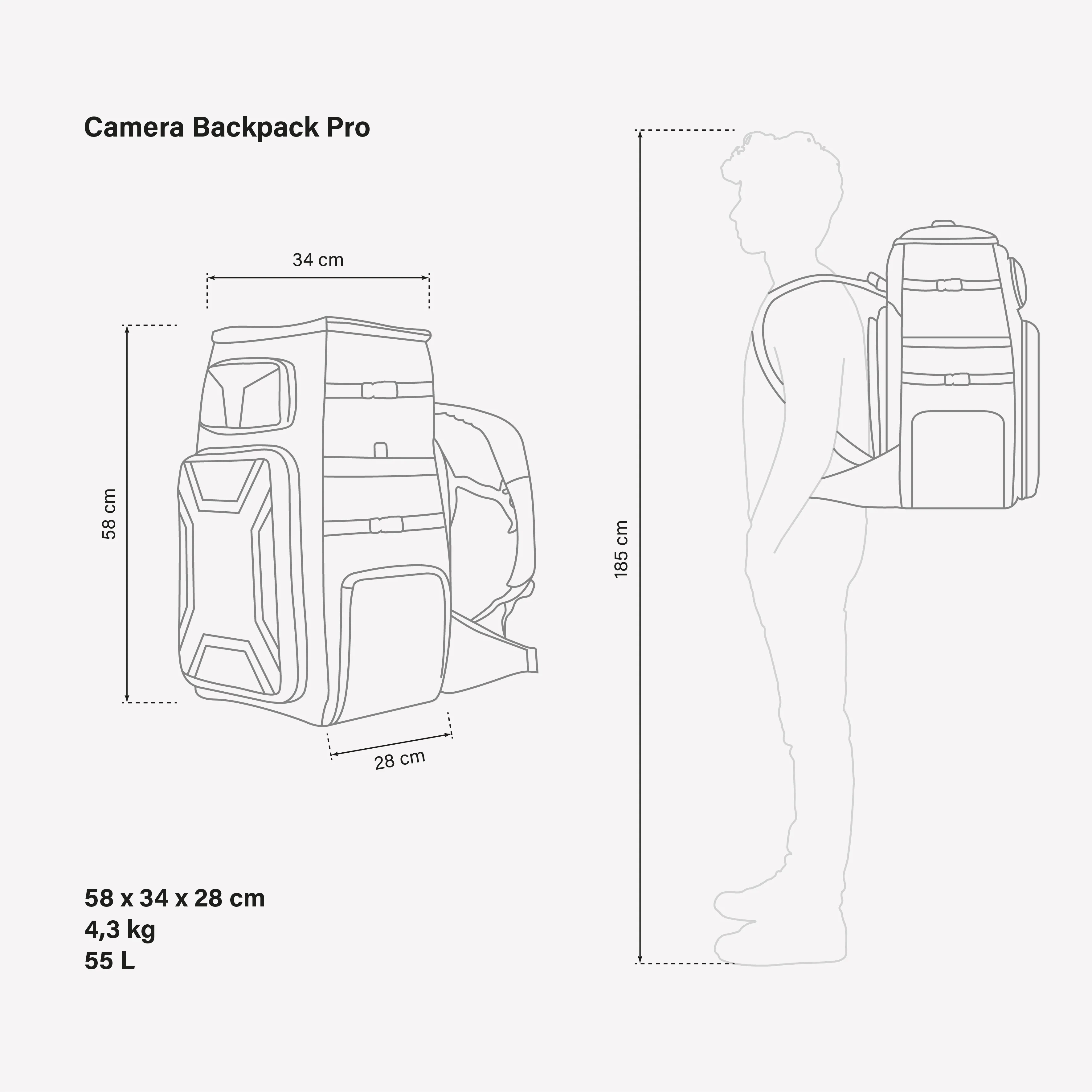 CAMERA PRO 55L BACKPACK - Image 8