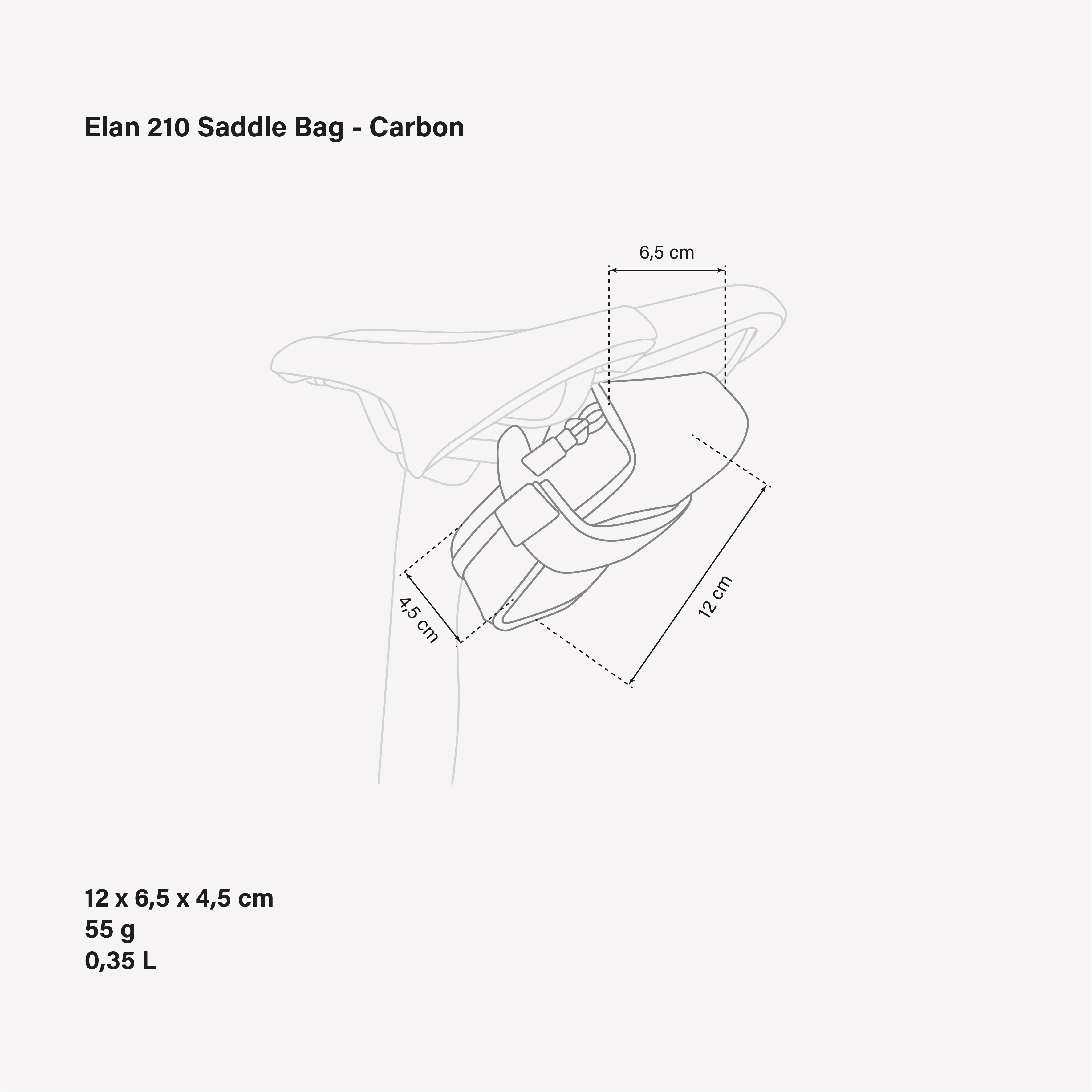 ELAN 210 SADDLEBAG - CARBON - Image 6